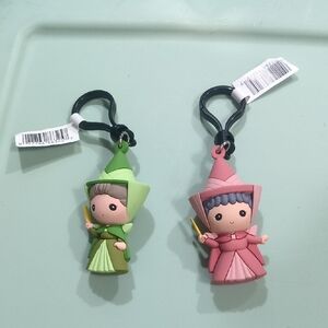 Disney Fairy Doll Keychains - Green and Pink